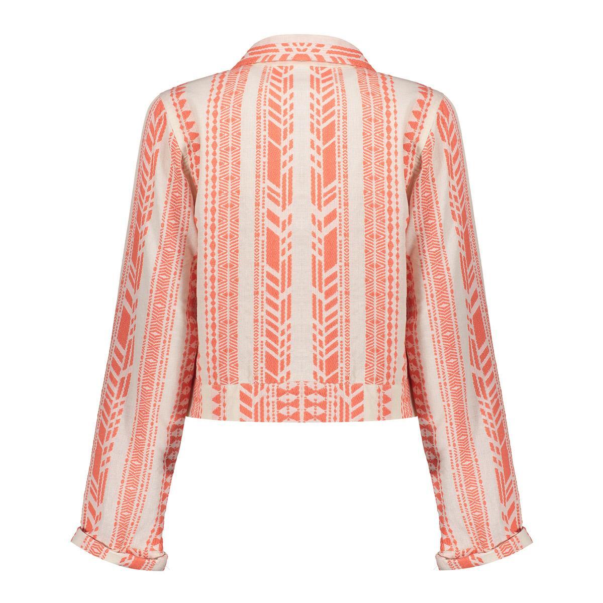 Geisha 55062-21 000250 orange/off-white  Fancy woven jacky