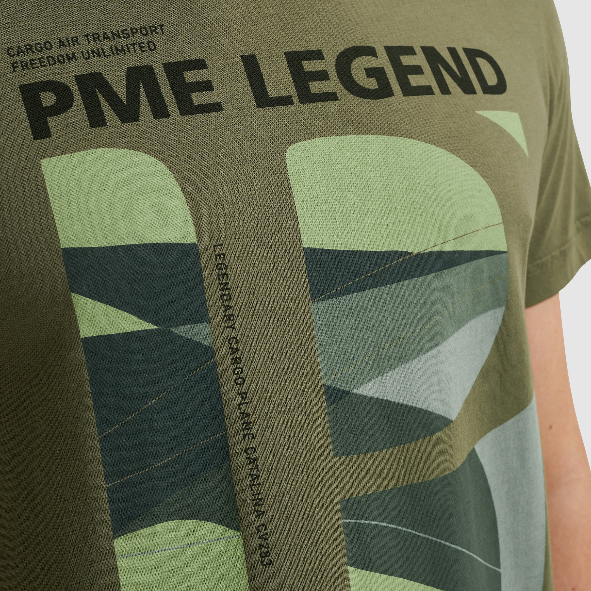 PME Legend T-shirt Single Jersey Play Diepgroen