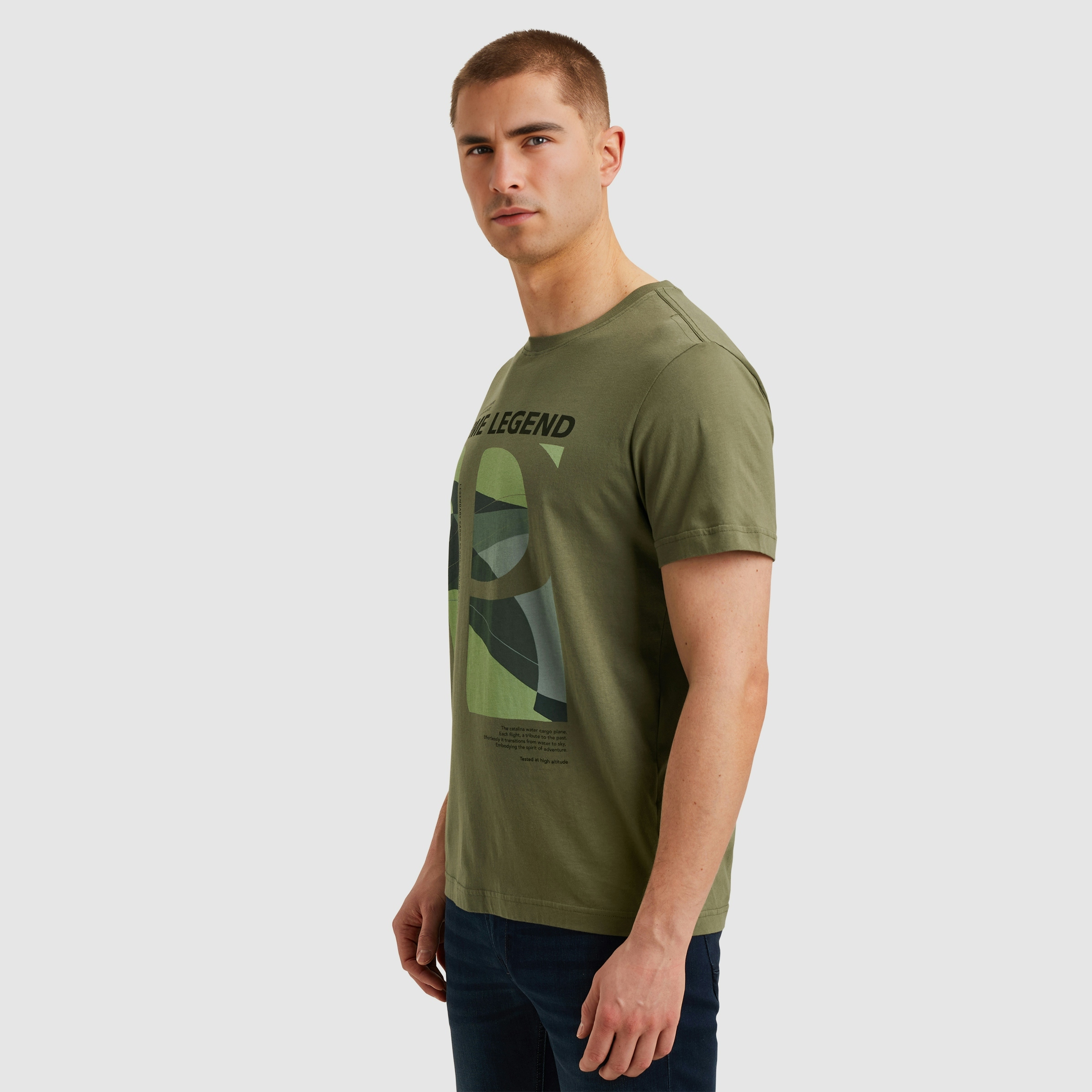 PME Legend T-shirt Single Jersey Play Diepgroen