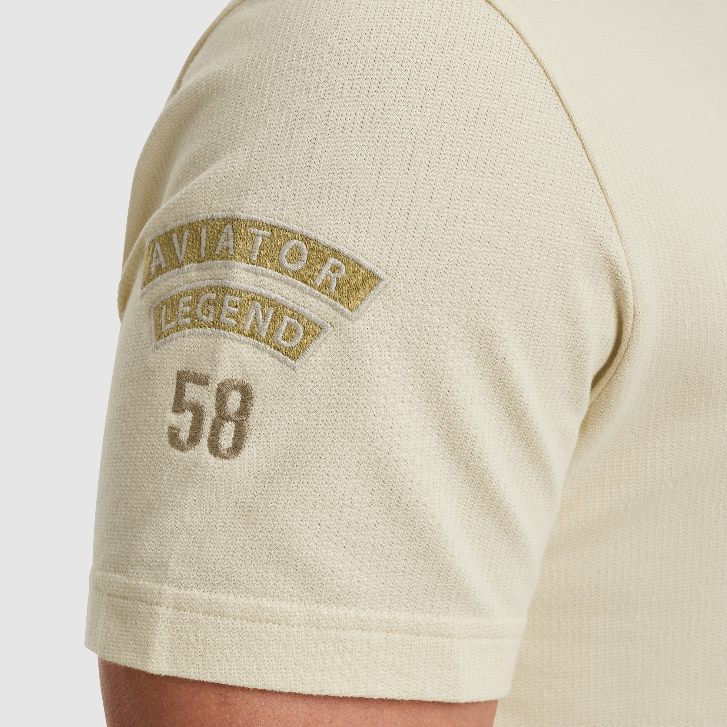 PME Legend T-shirt Flat Waffle Jersey Bone White