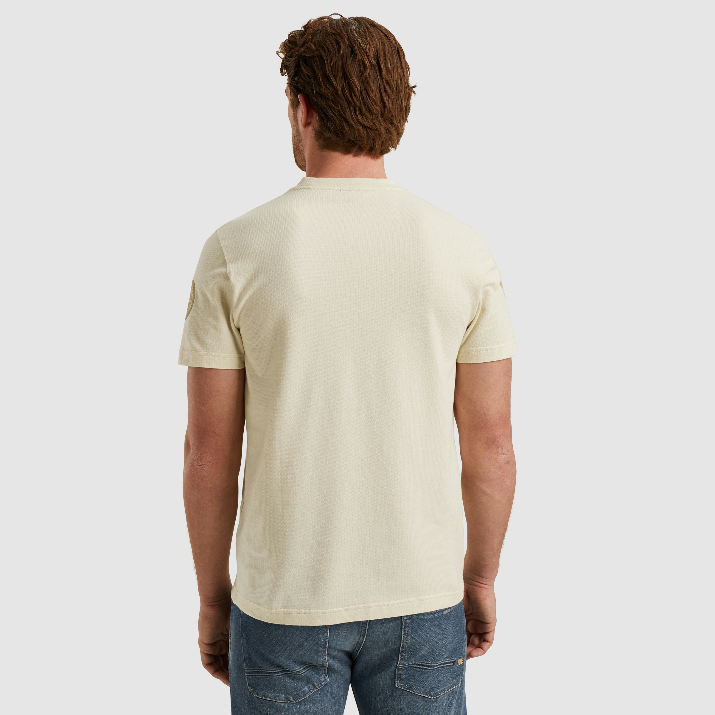 PME Legend T-shirt Flat Waffle Jersey Bone White