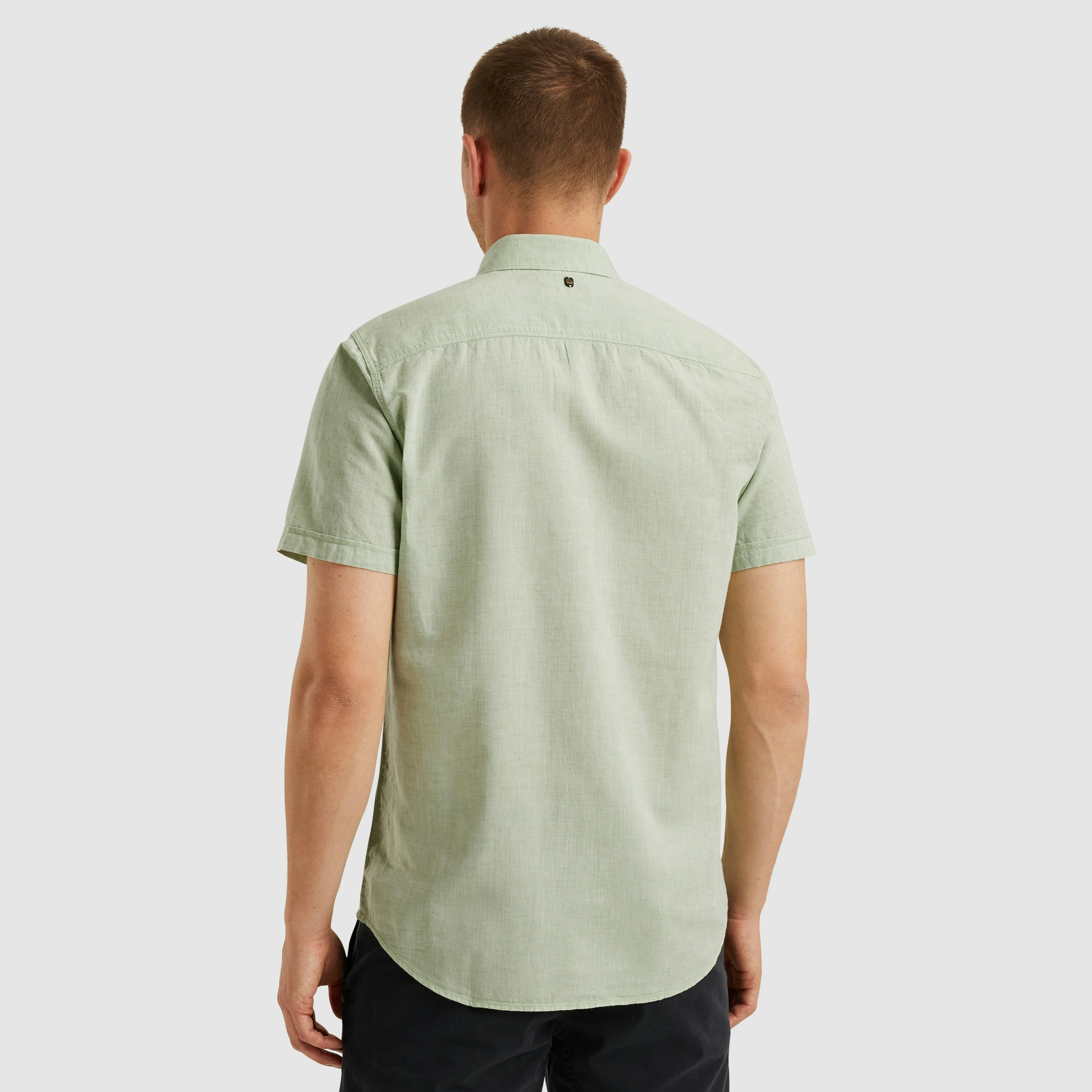 PME Legend Overhemd Ctn Linen 2tone Odin Quiet Green