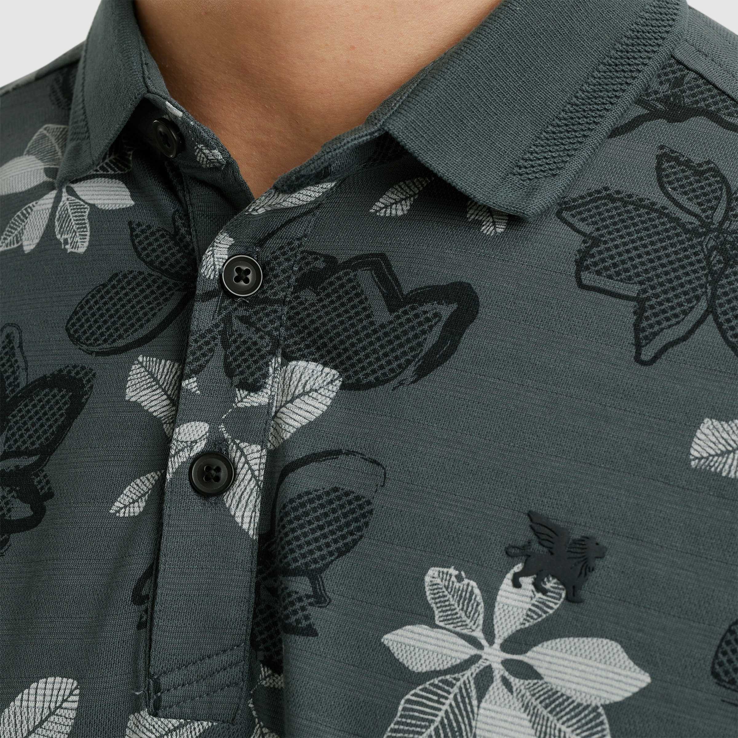 Vanguard Polo Jersey Structure Donkergrijs