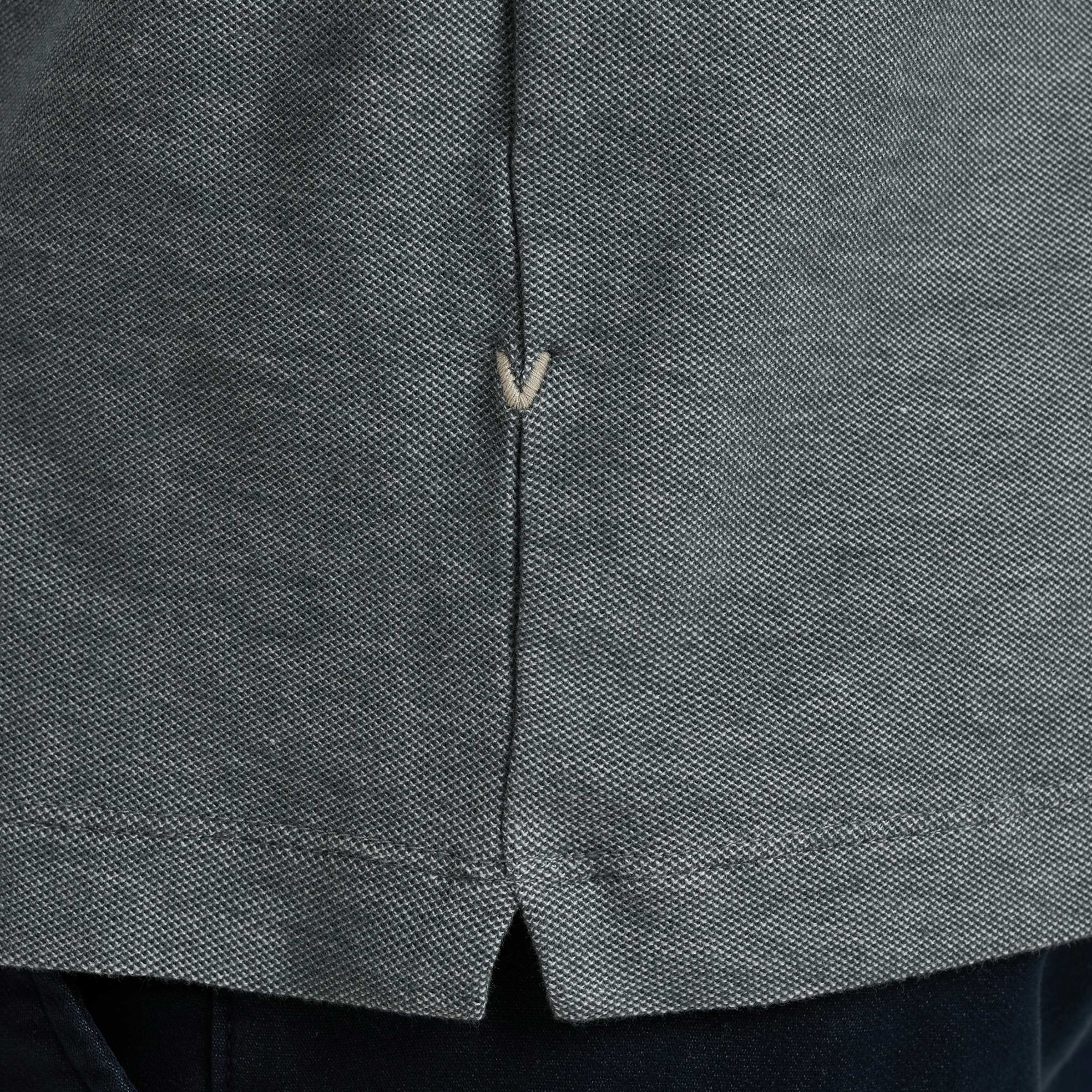 Vanguard Polo Piqué 2-Tone Honeycomb Donkergrijs