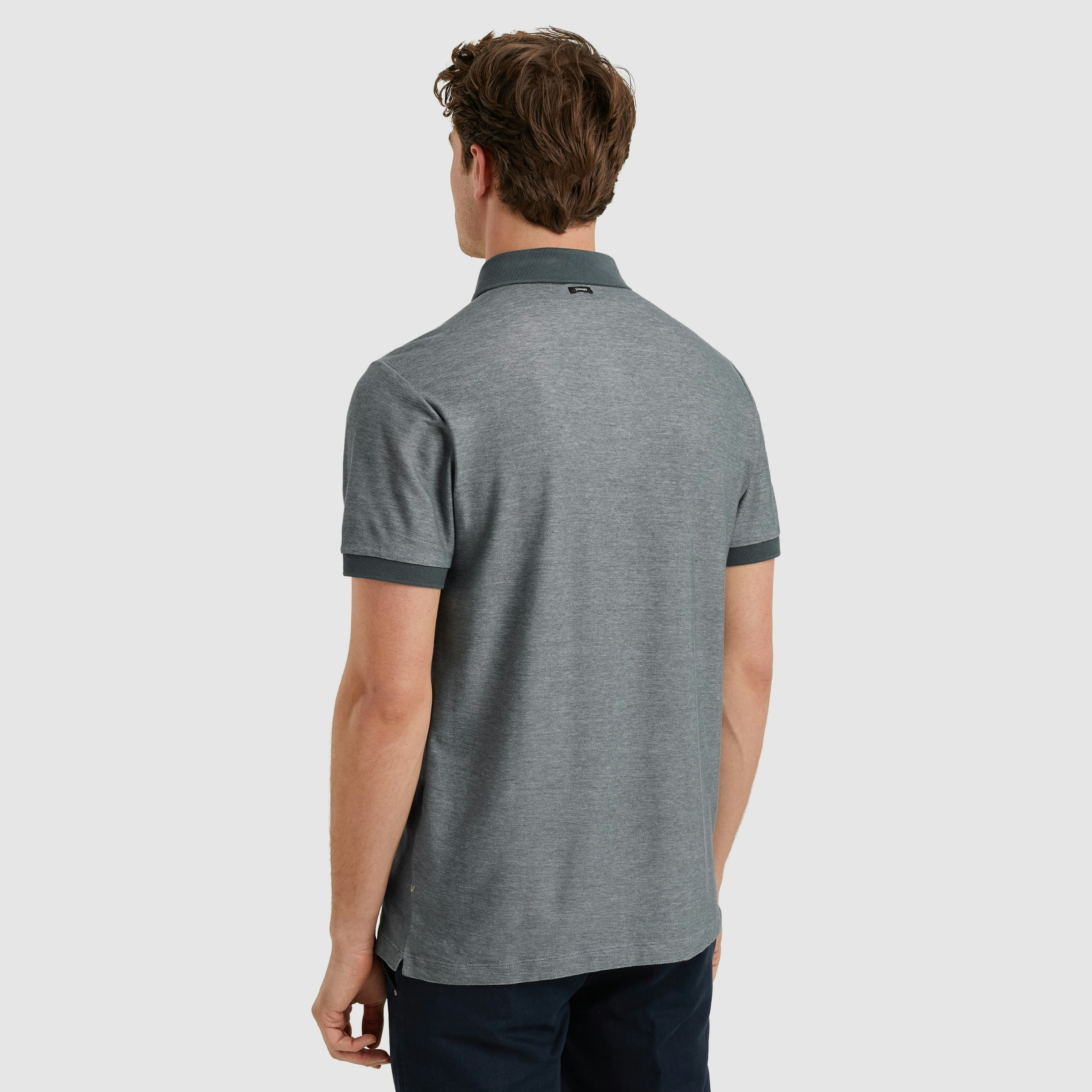 Vanguard Polo Piqué 2-Tone Honeycomb Donkergrijs