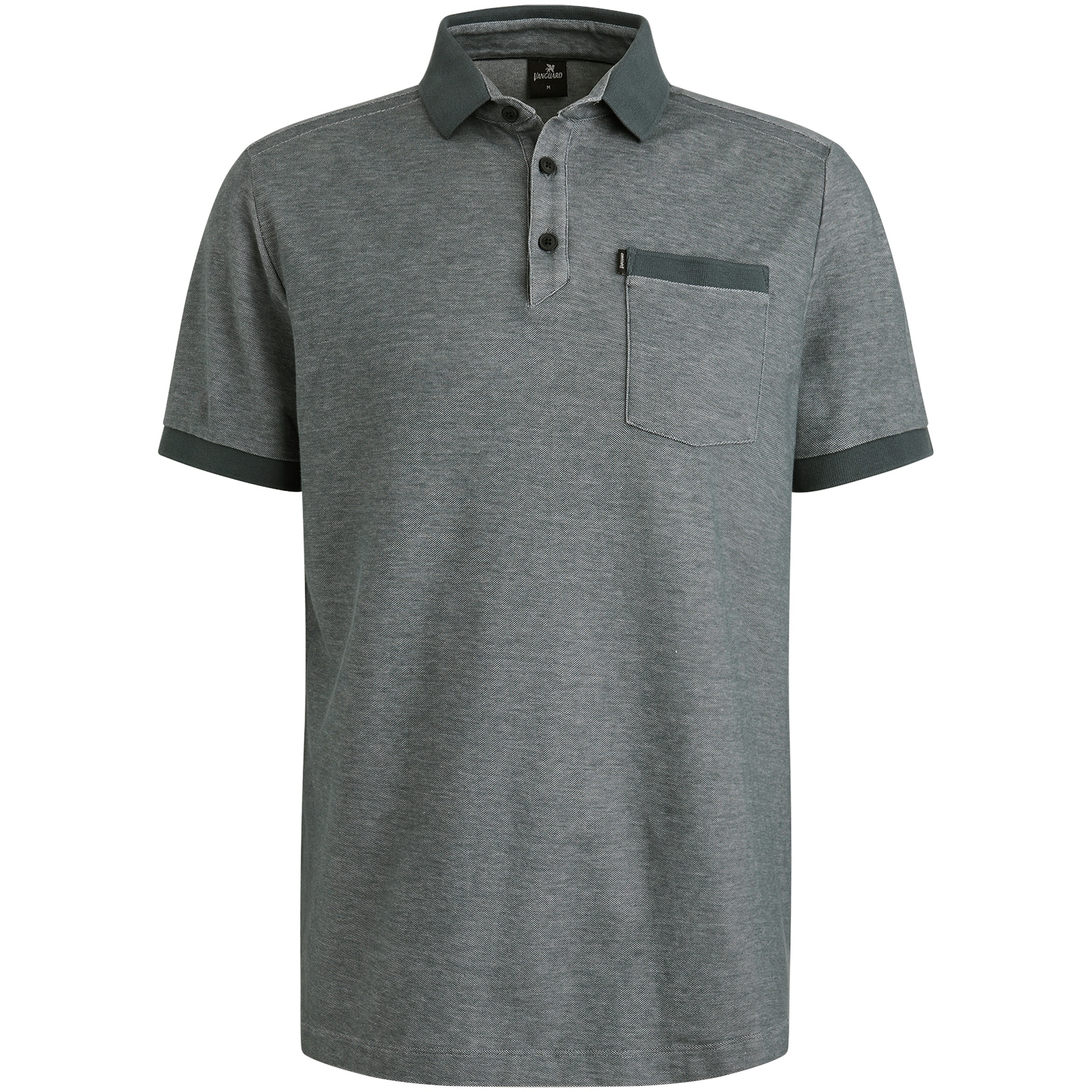 Vanguard Polo Piqué 2-Tone Honeycomb Donkergrijs