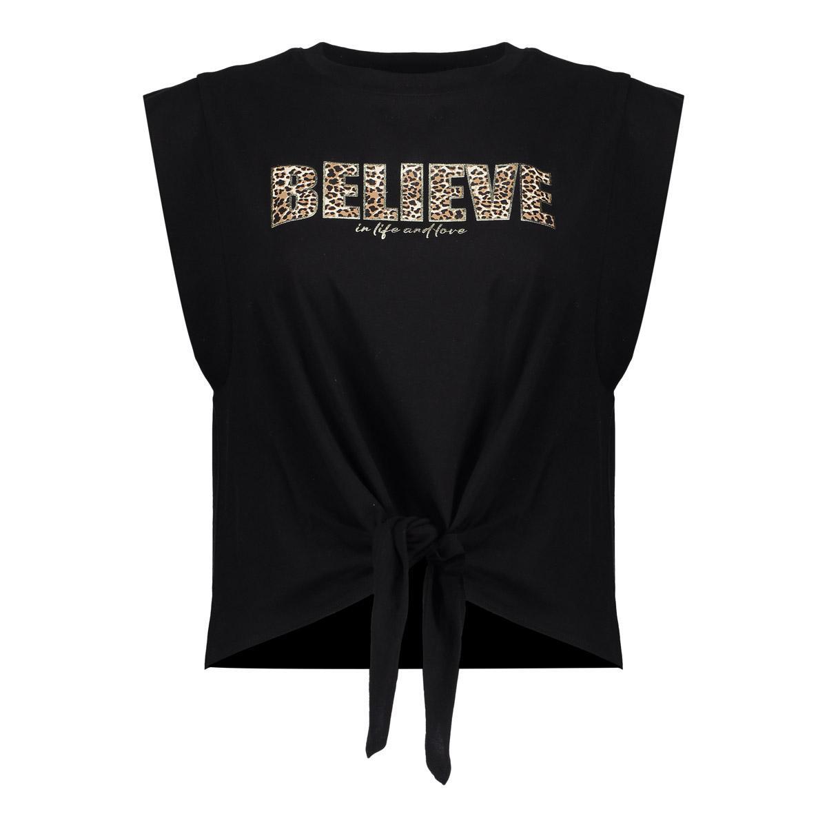 Geisha T-shirt Zwart Believe Animal