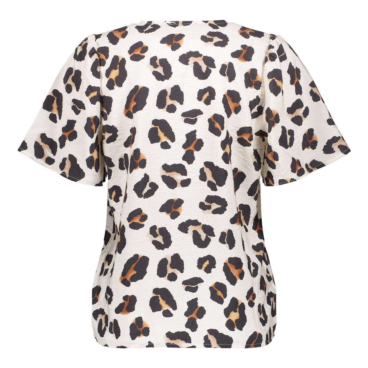 Geisha Top Off-White Camel Zwart