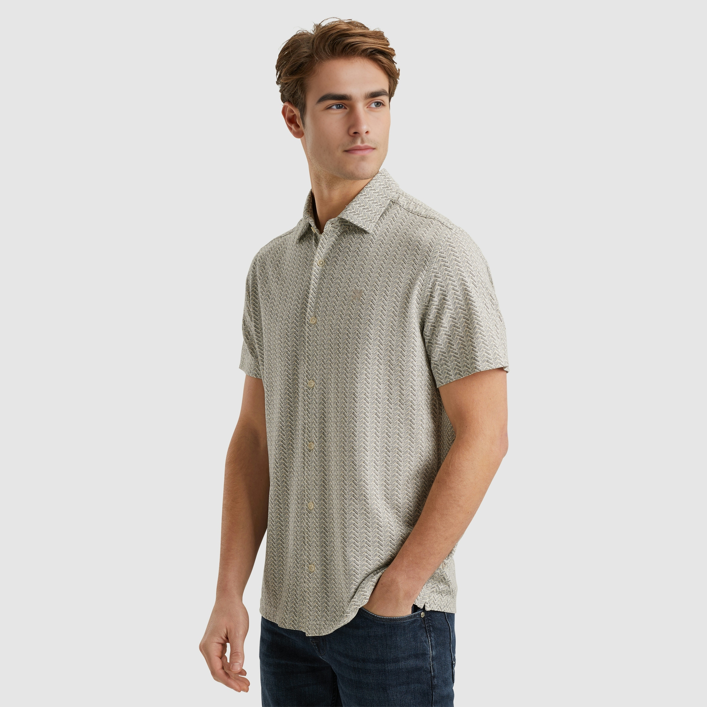 Vanguard CF Structure Print Modalux Shirt Cloud Dancer
