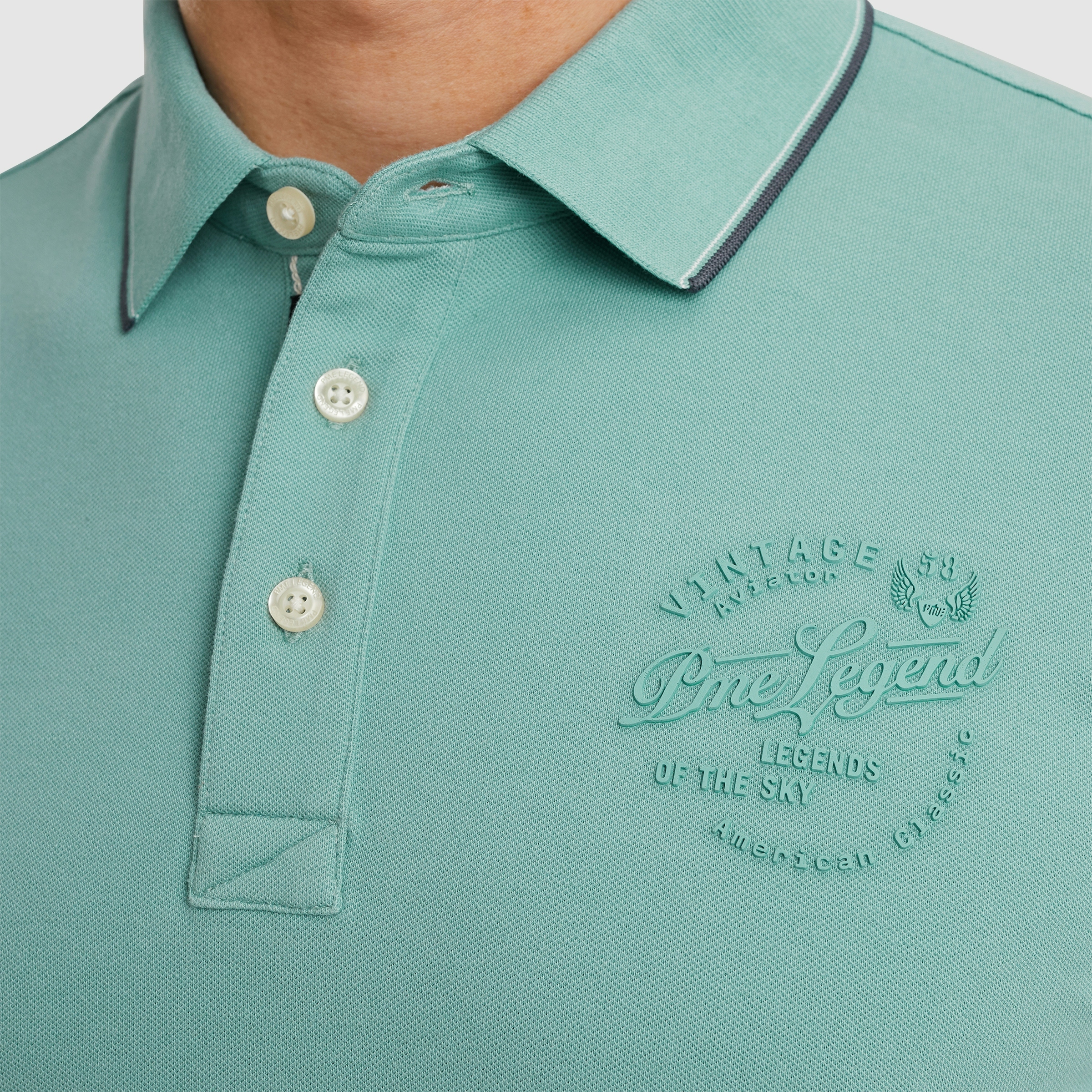 PME Legend Stretch Piqué Polo Cameo Blue