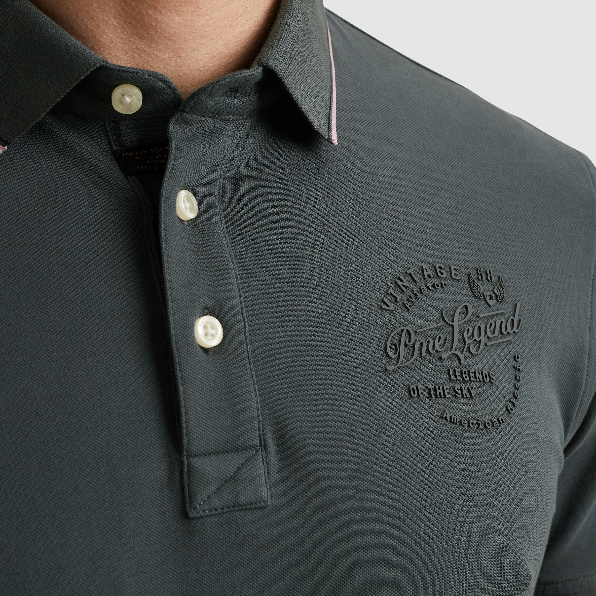 PME Legend Stretch Piqué Polo Dark Slate