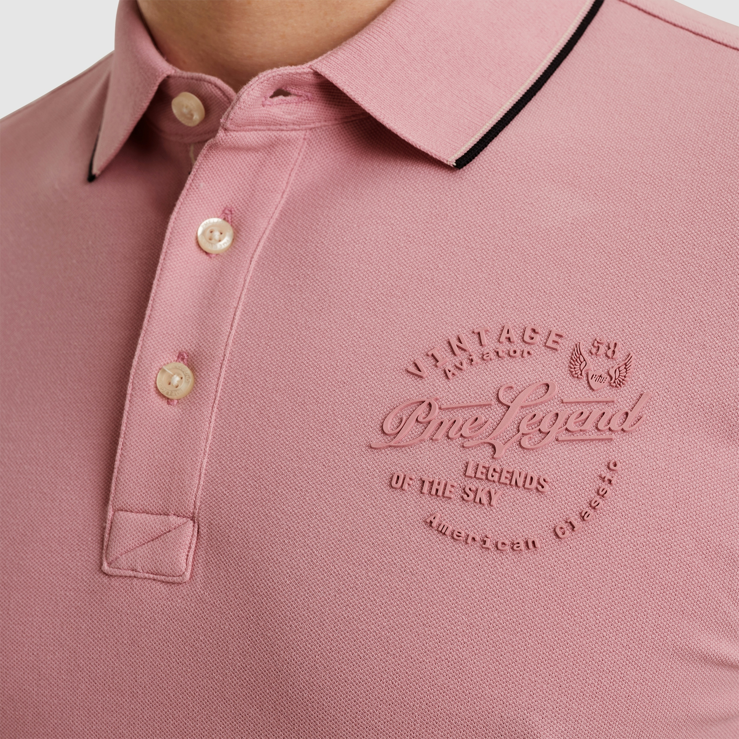 PME Legend Stretch Piqué Polo Moonlight Mauve
