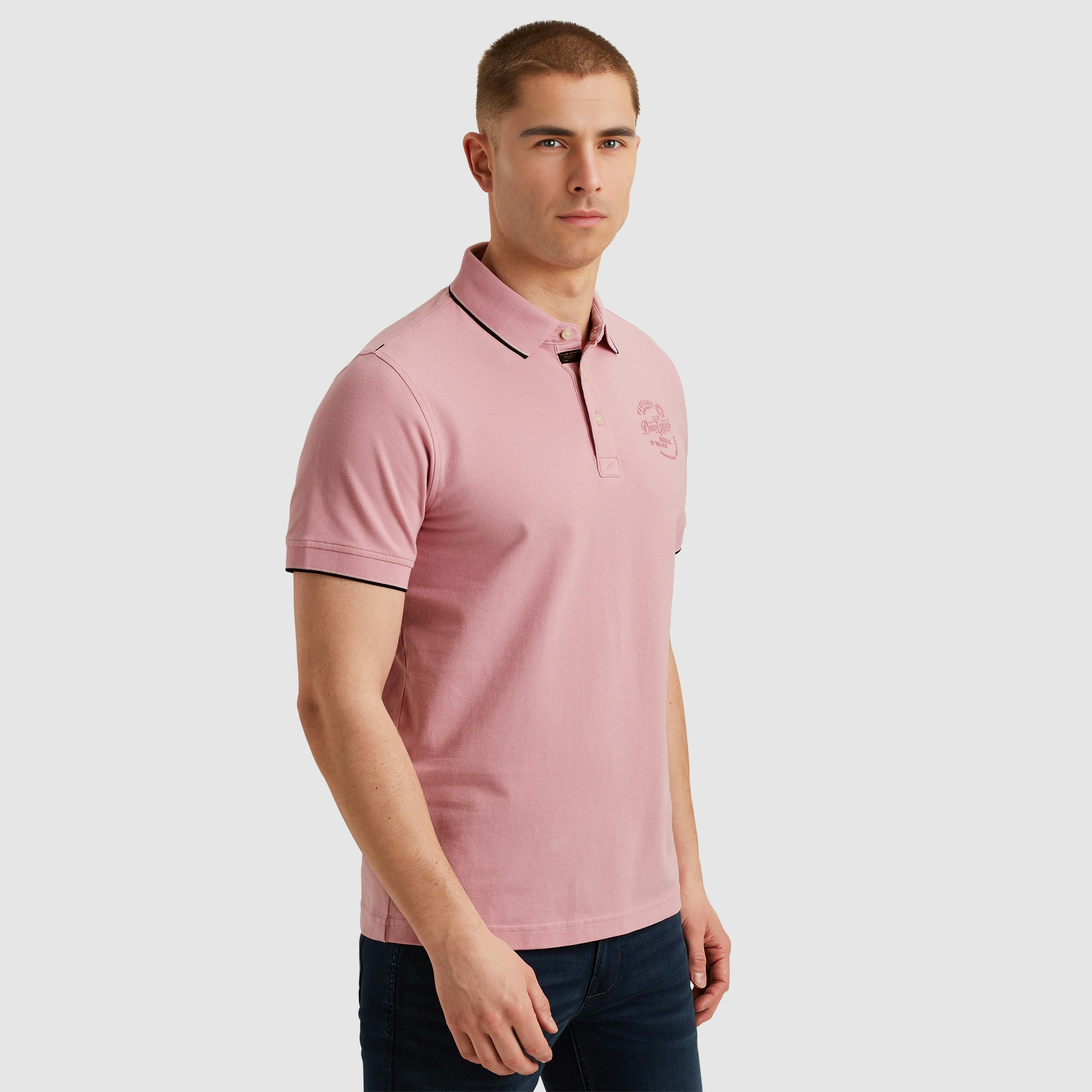 PME Legend Stretch Piqué Polo Moonlight Mauve