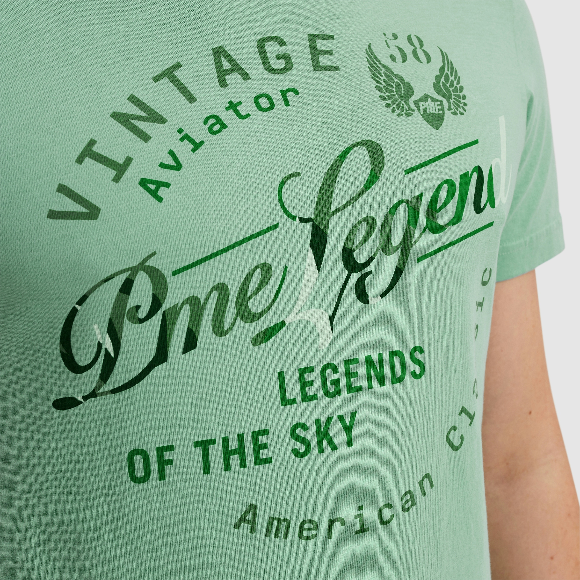 PME Legend Single Jersey T-shirt Cameo Blue