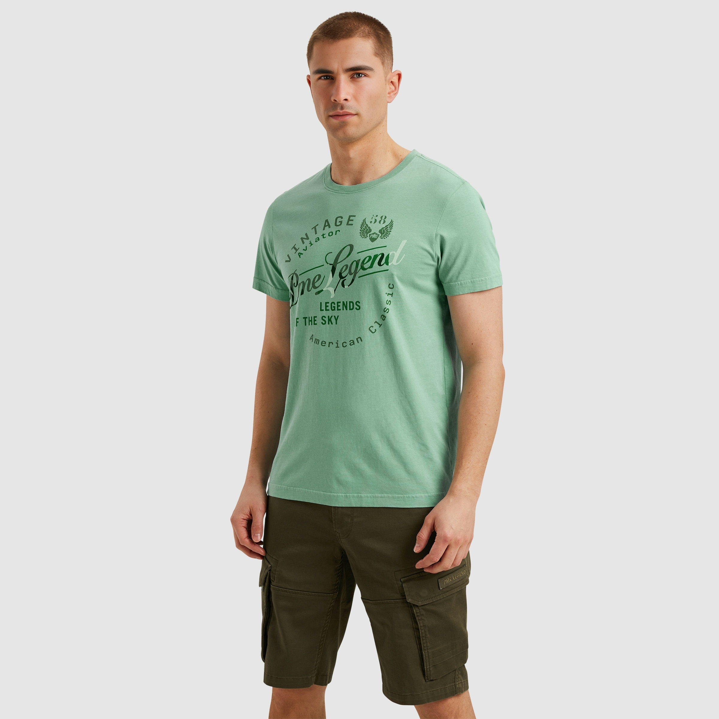 PME Legend Single Jersey T-shirt Cameo Blue