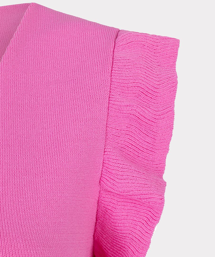 Esqualo HS25.07211 520 Top V-neck ruffle