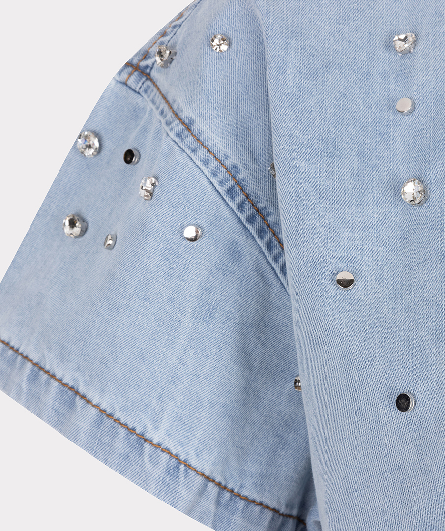 Esqualo HS25.12202 650 Blouse short embellished