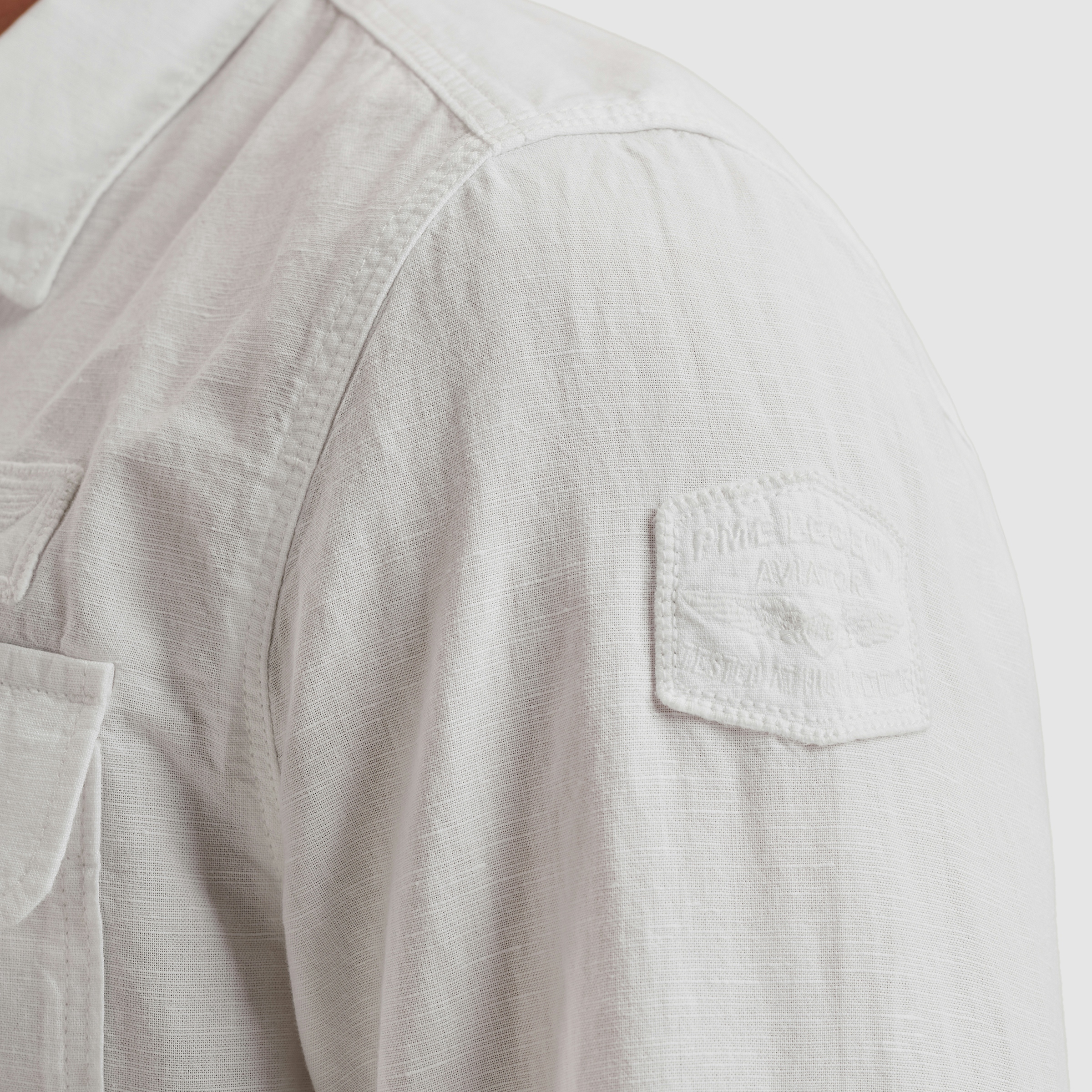 PME Legend Cotton Linen Overhemd Bright White