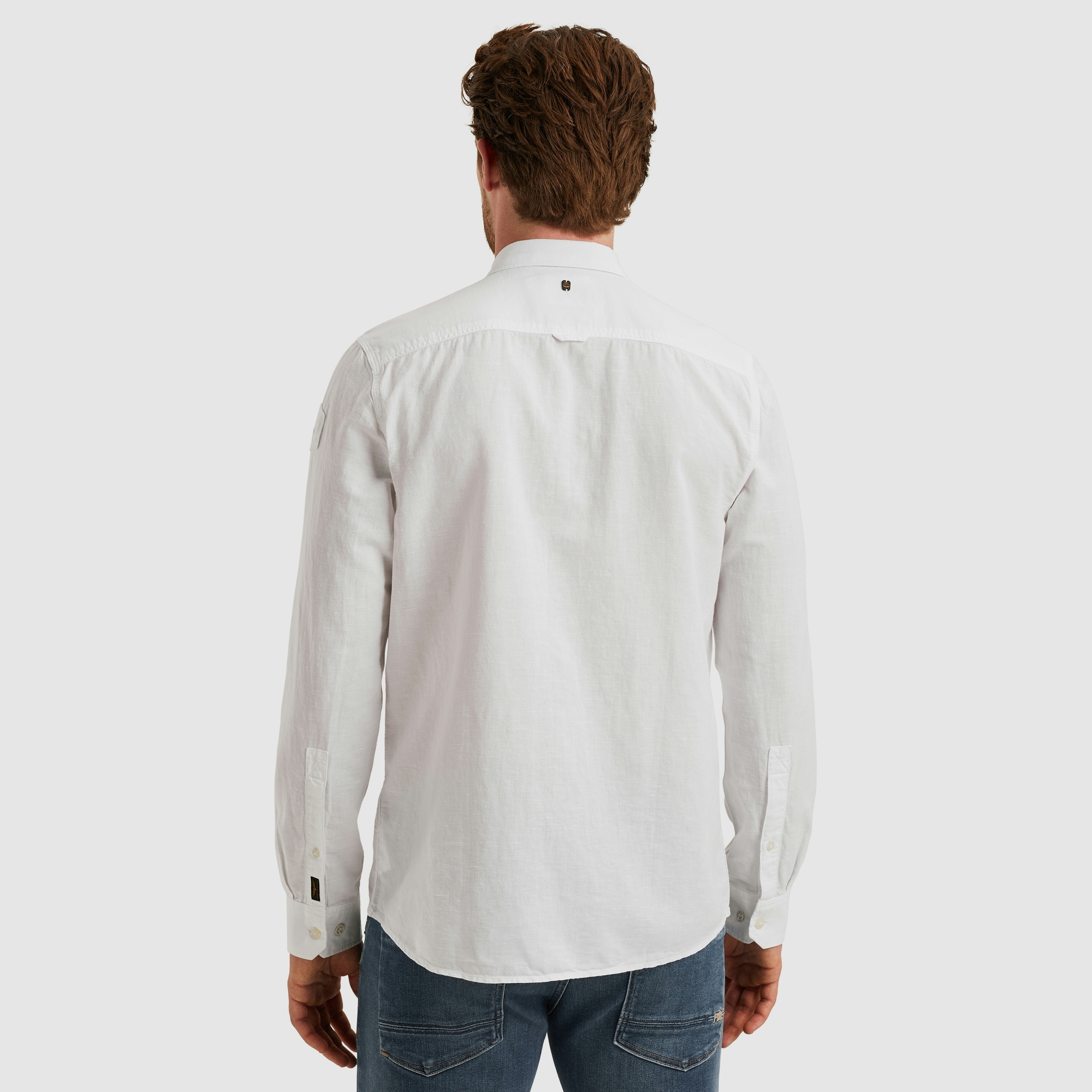 PME Legend Cotton Linen Overhemd Bright White