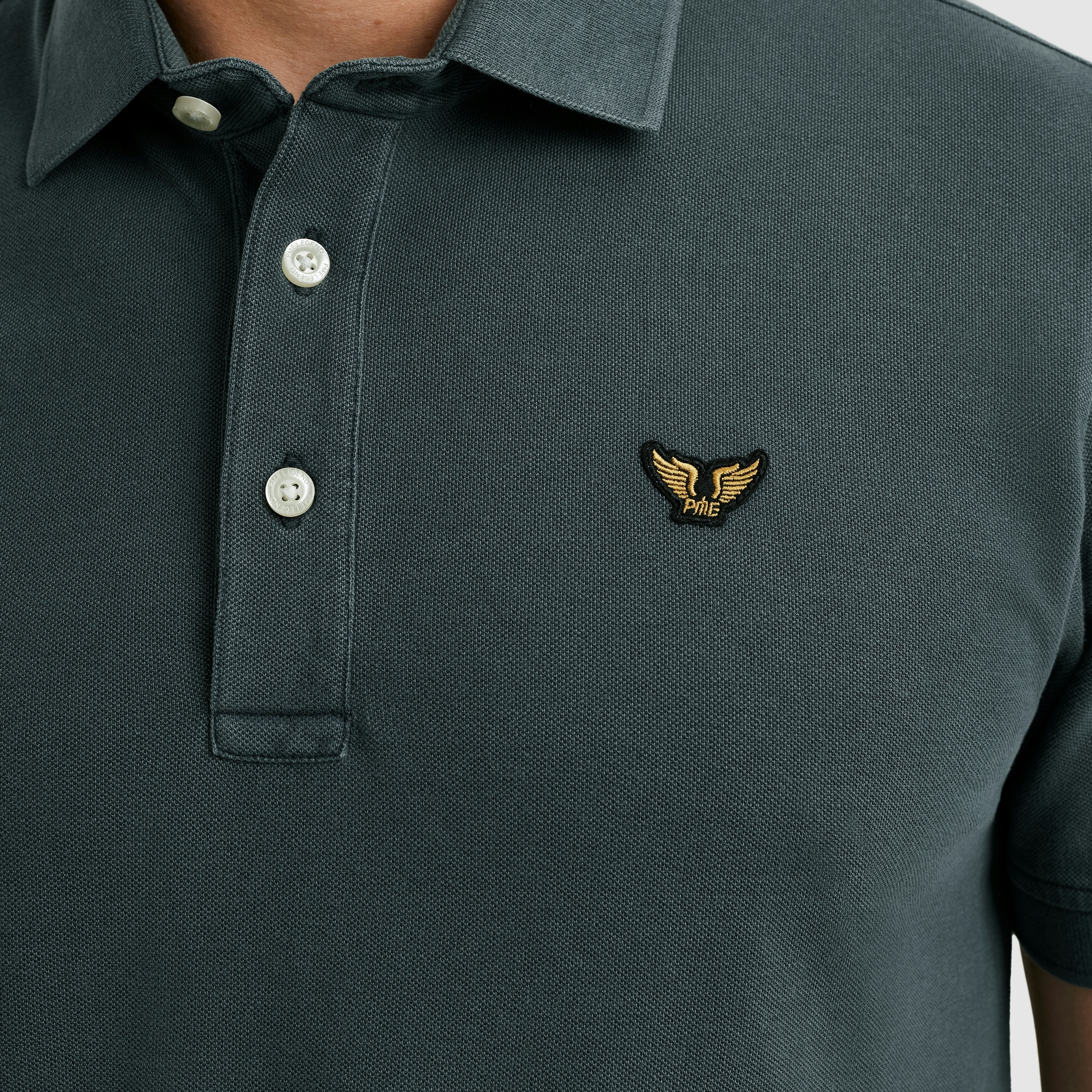 PME Legend PPSS2505850-9076  pique garment dye tailwing badge