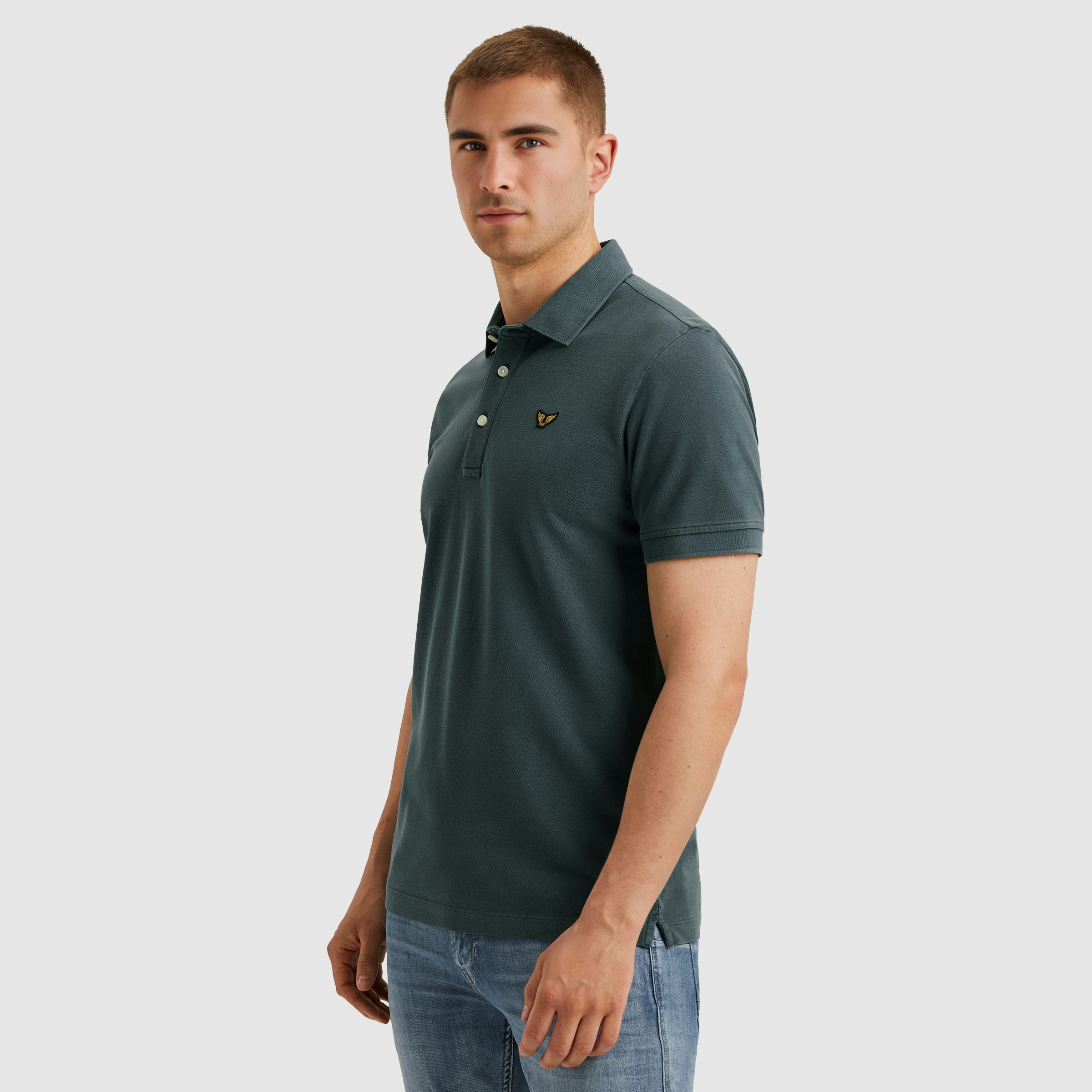 PME Legend PPSS2505850-9076  pique garment dye tailwing badge