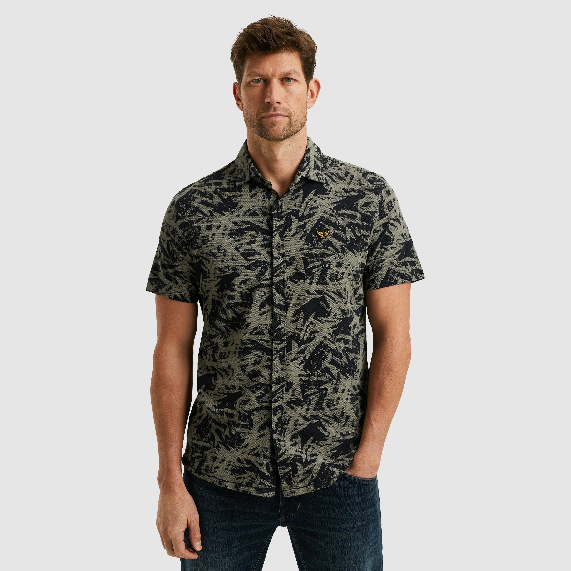 PME legend PSIS2505228-5281  Jersey Pique Print Leaf