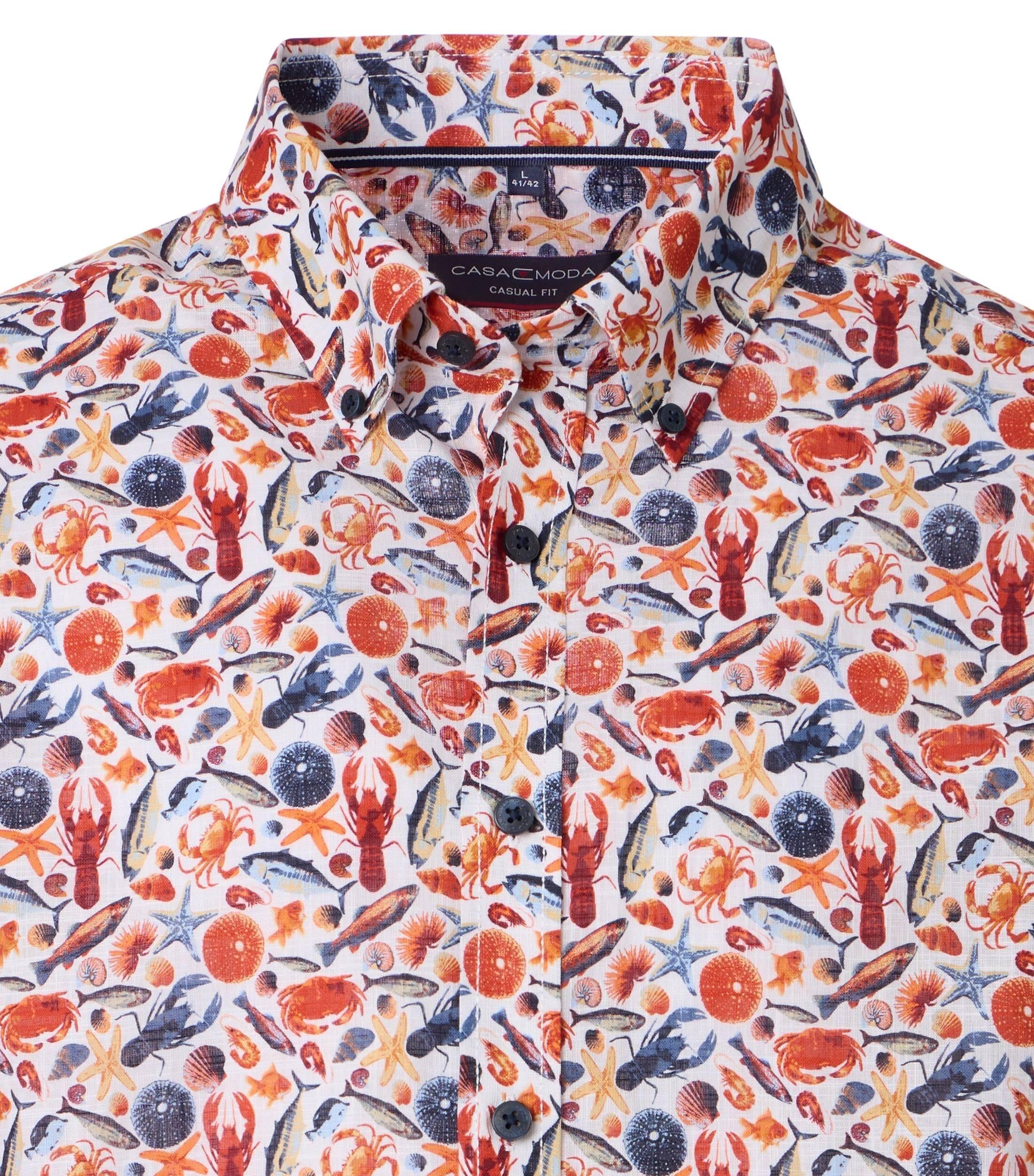 Casa Moda Casual Shirt Print Oranje