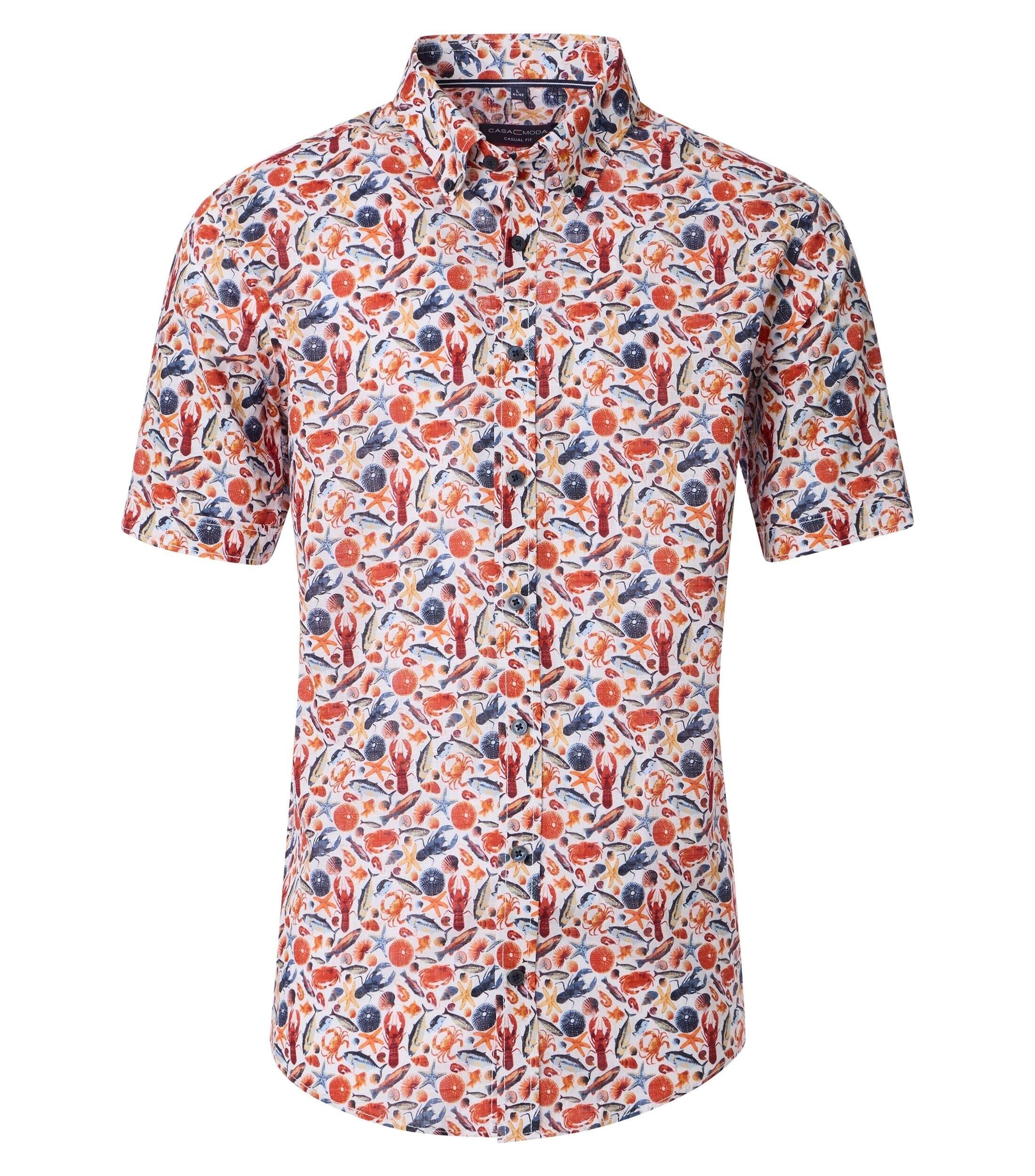 Casa Moda Casual Shirt Print Oranje