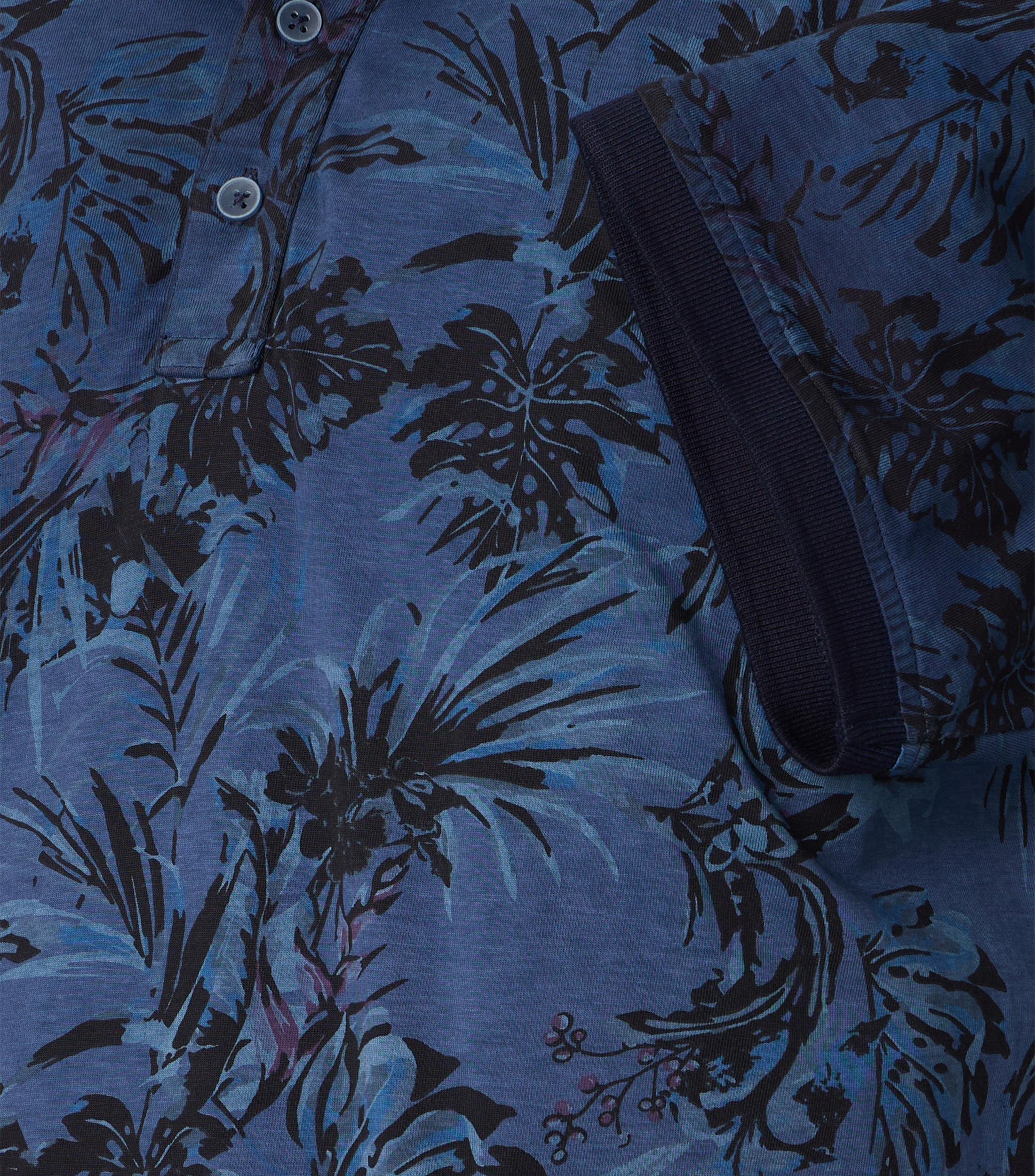 Casa Moda Polo Blauw Print