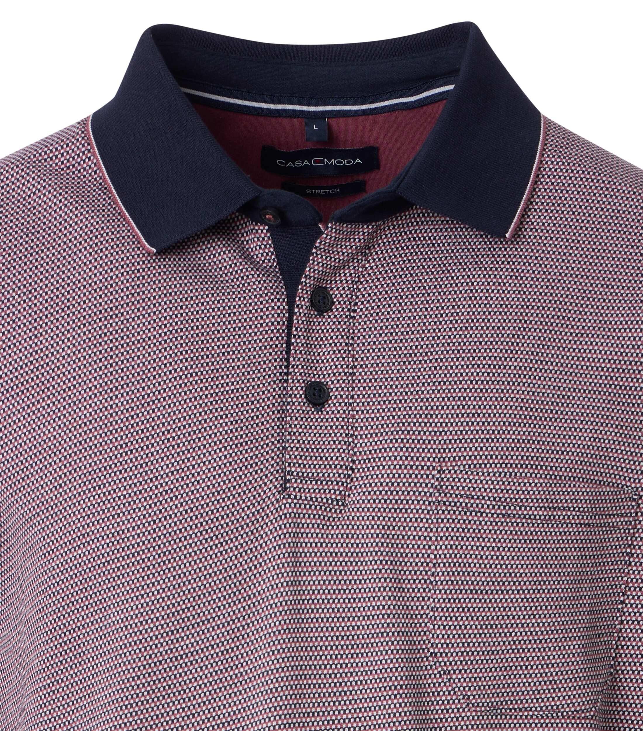 Casa Moda Polo Rood Print