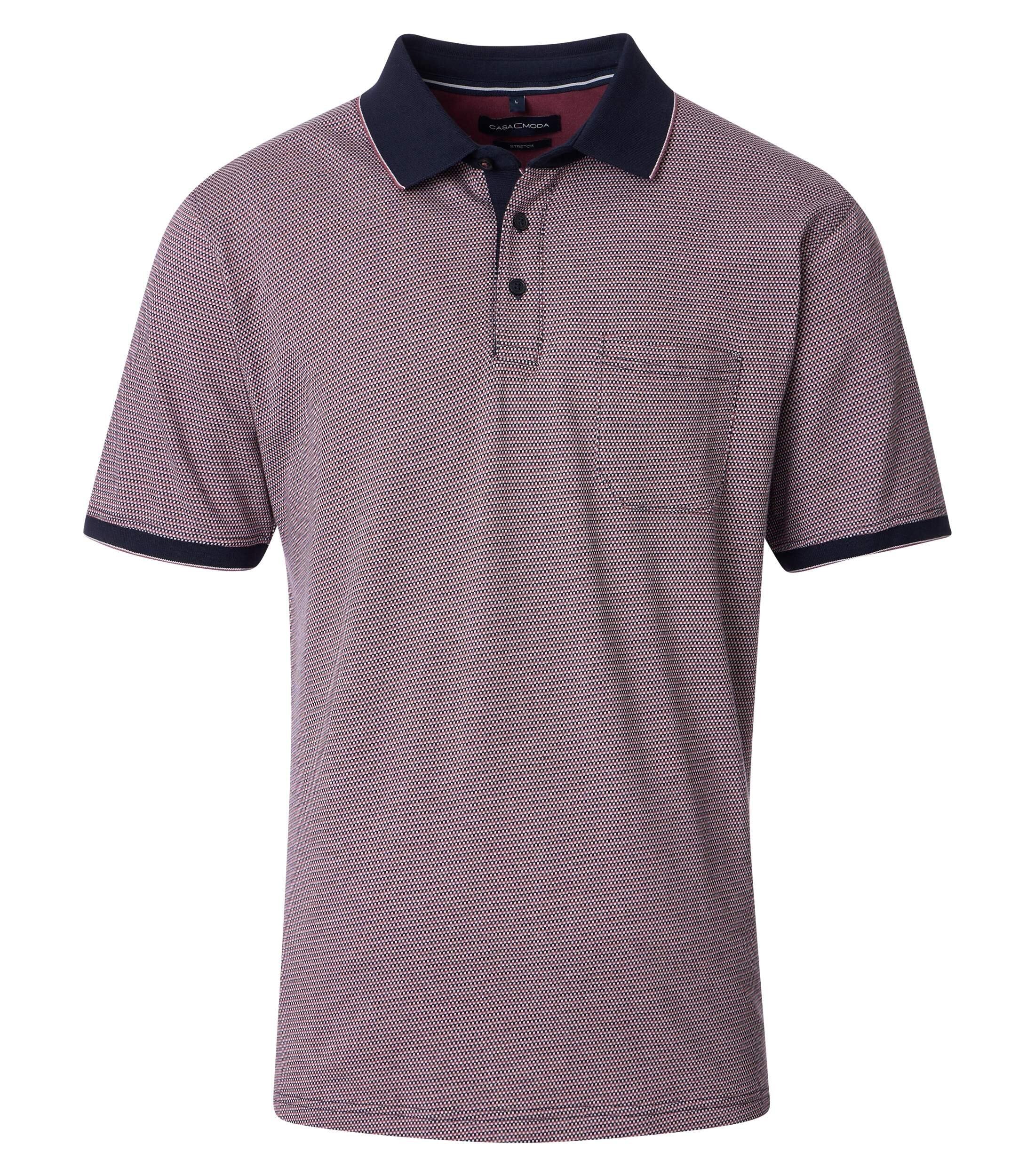 Casa Moda Polo Rood Print