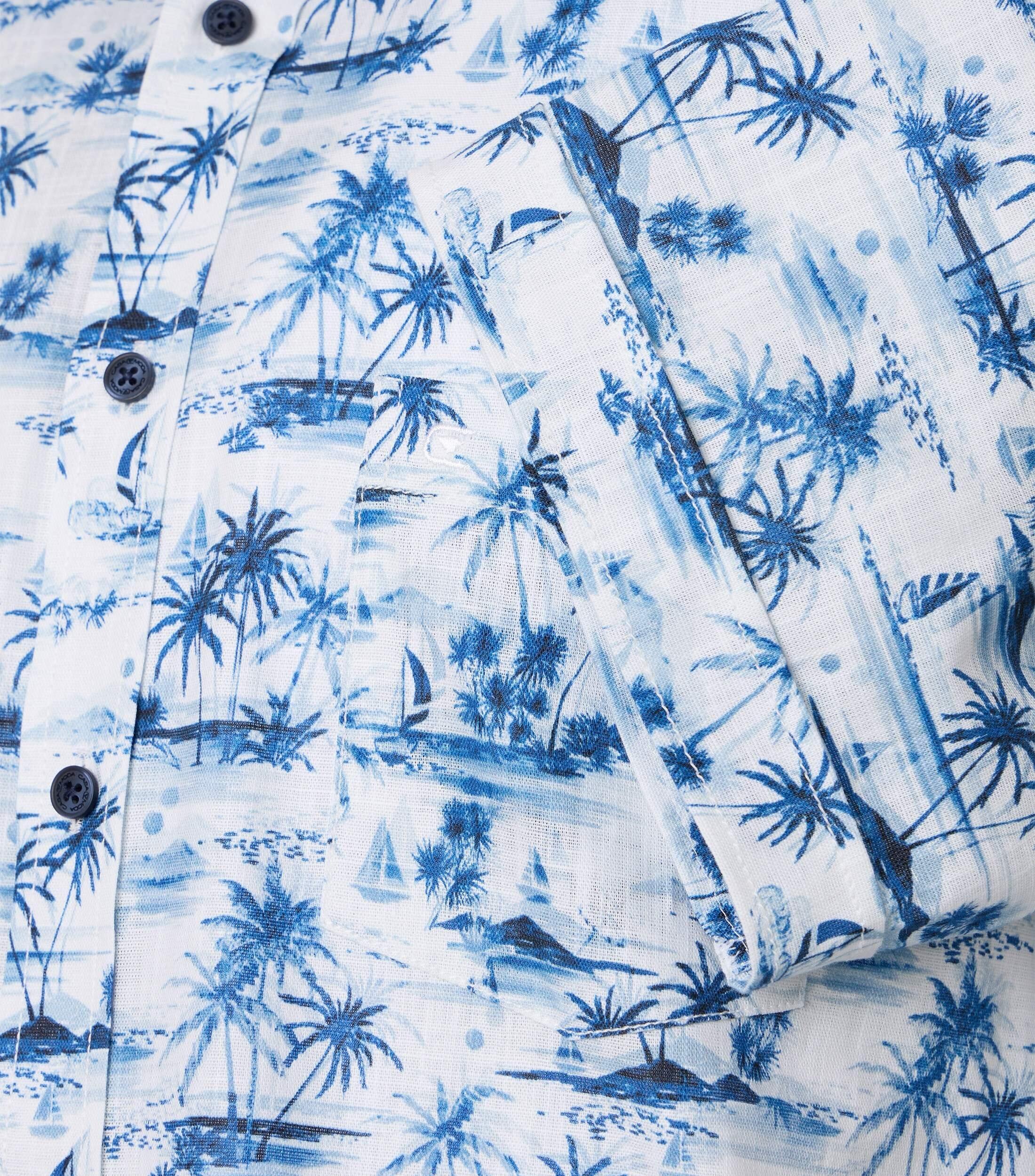 Casa Moda Casual Shirt Print Blauw