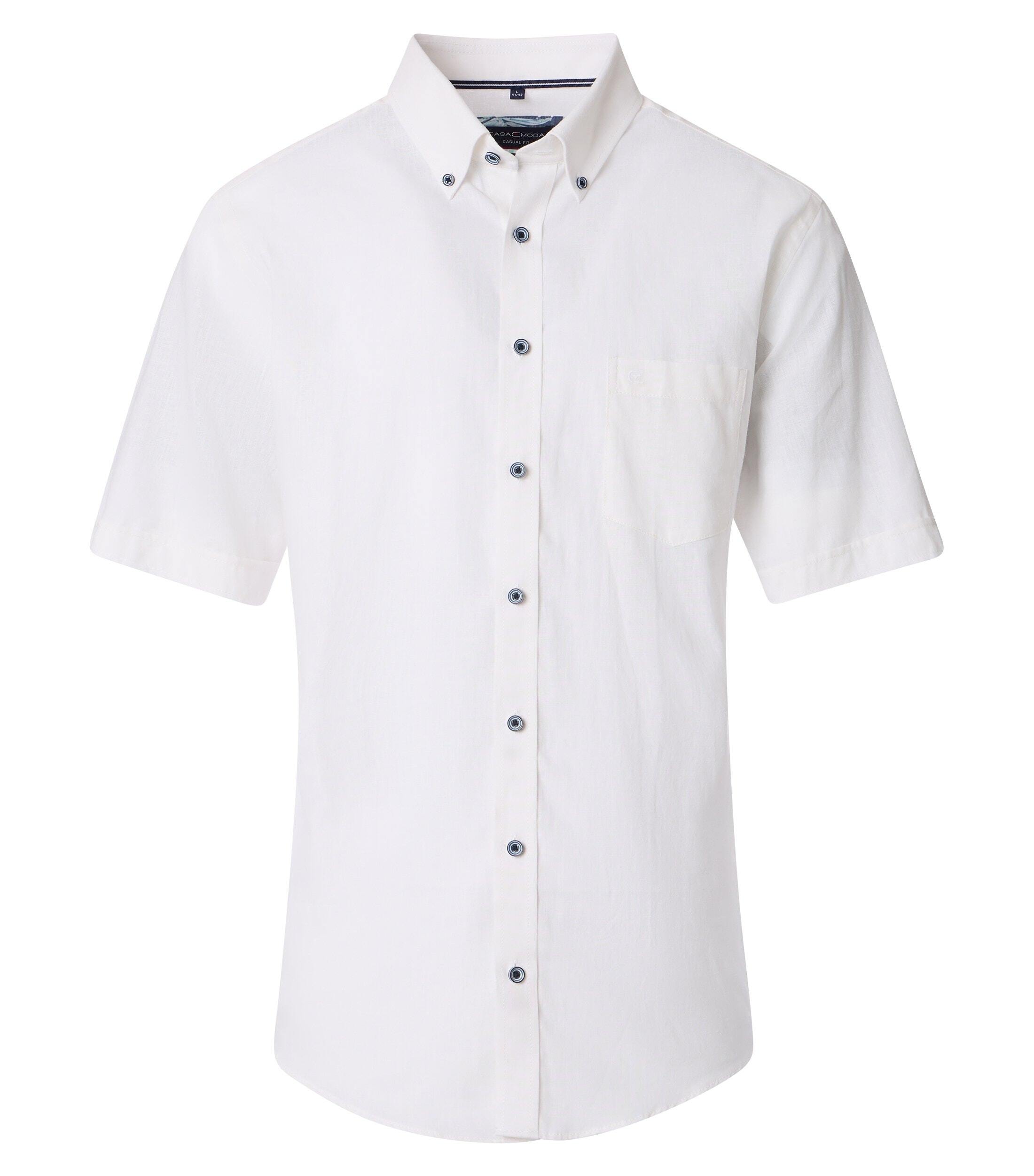 Casa Moda Casual Shirt Linnenmix Wit