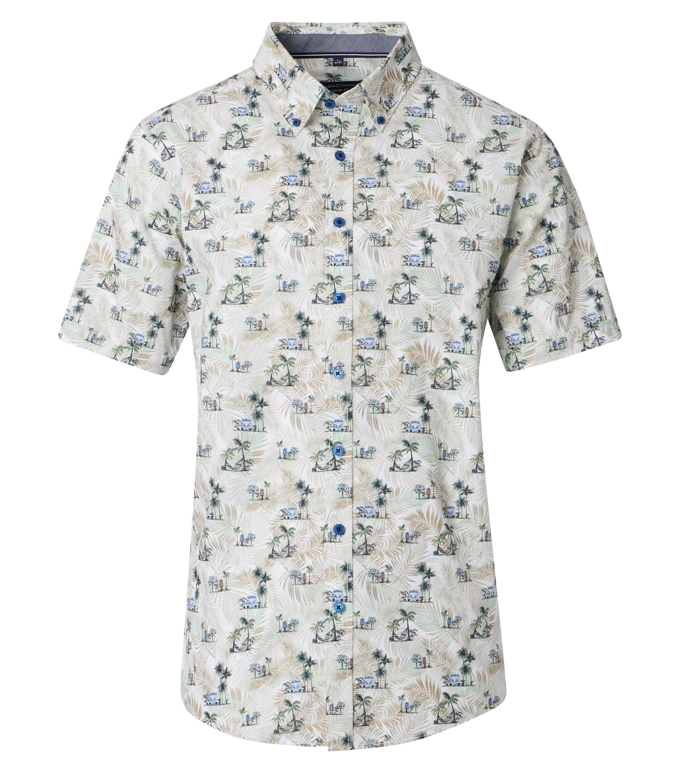 Casa Moda Casual Shirt Groen Print