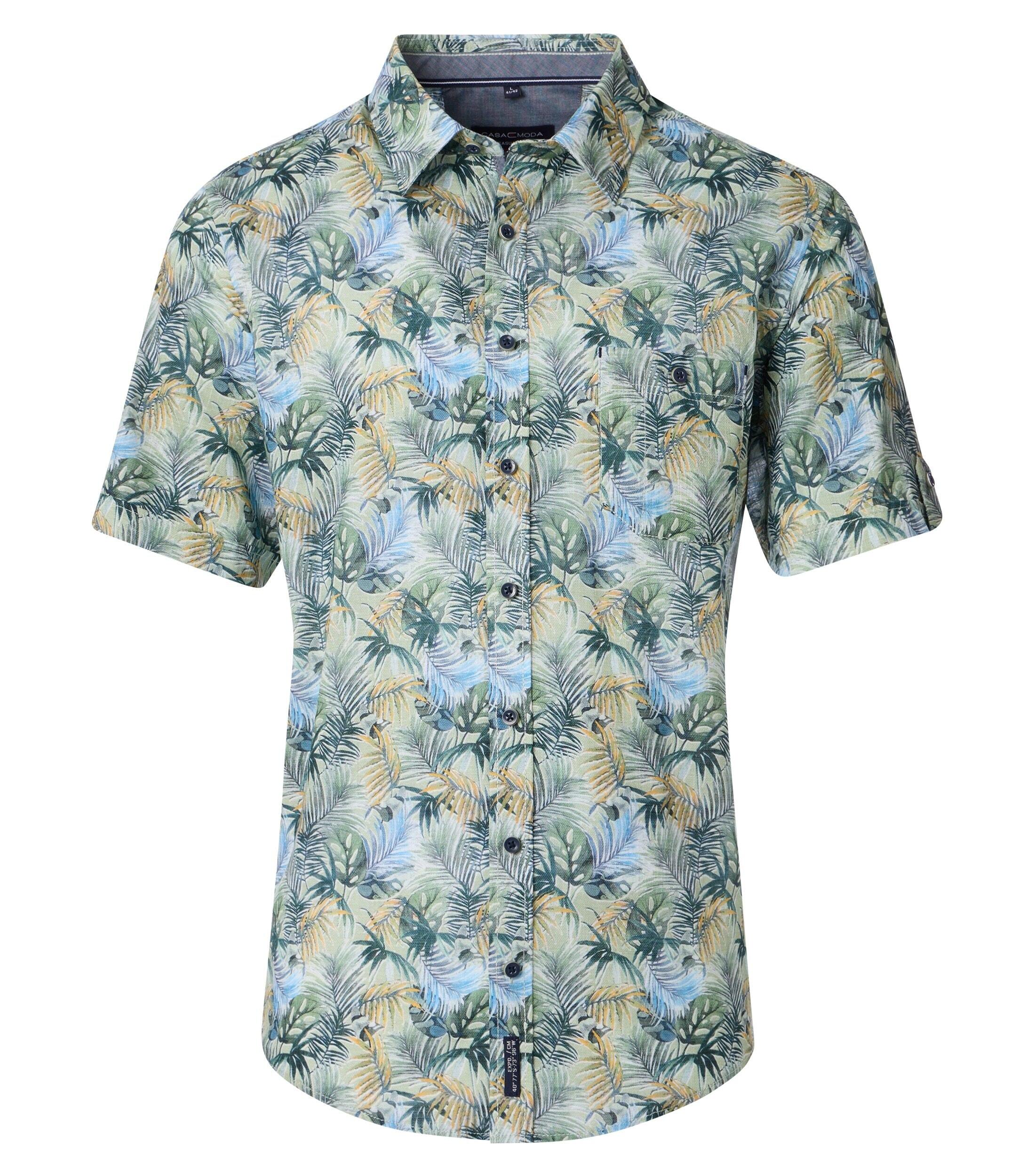 Casa Moda Casual Fit Shirt Print Groen