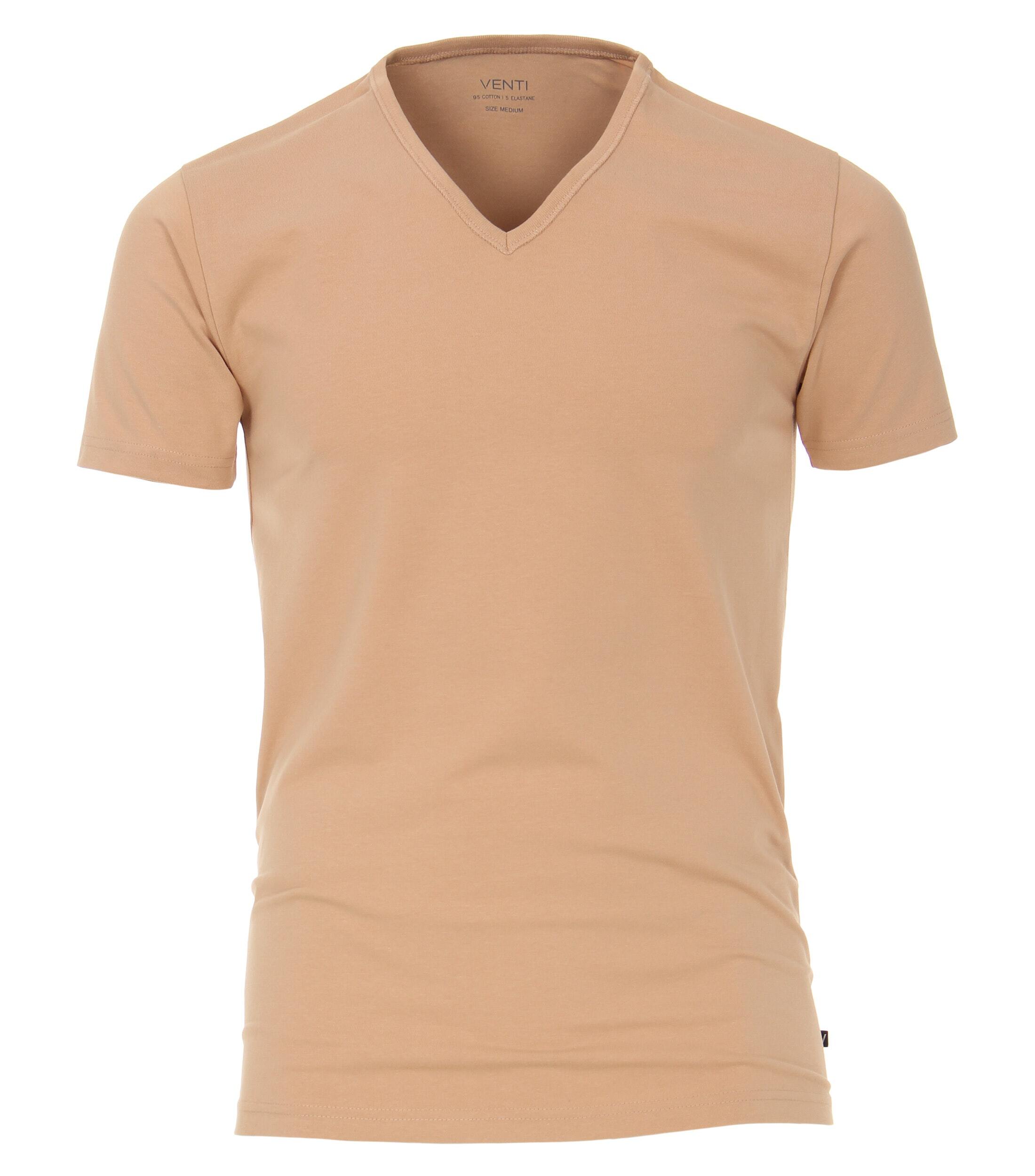 Venti T-shirt Beige Korte Mouwen – Slim Fit NOS