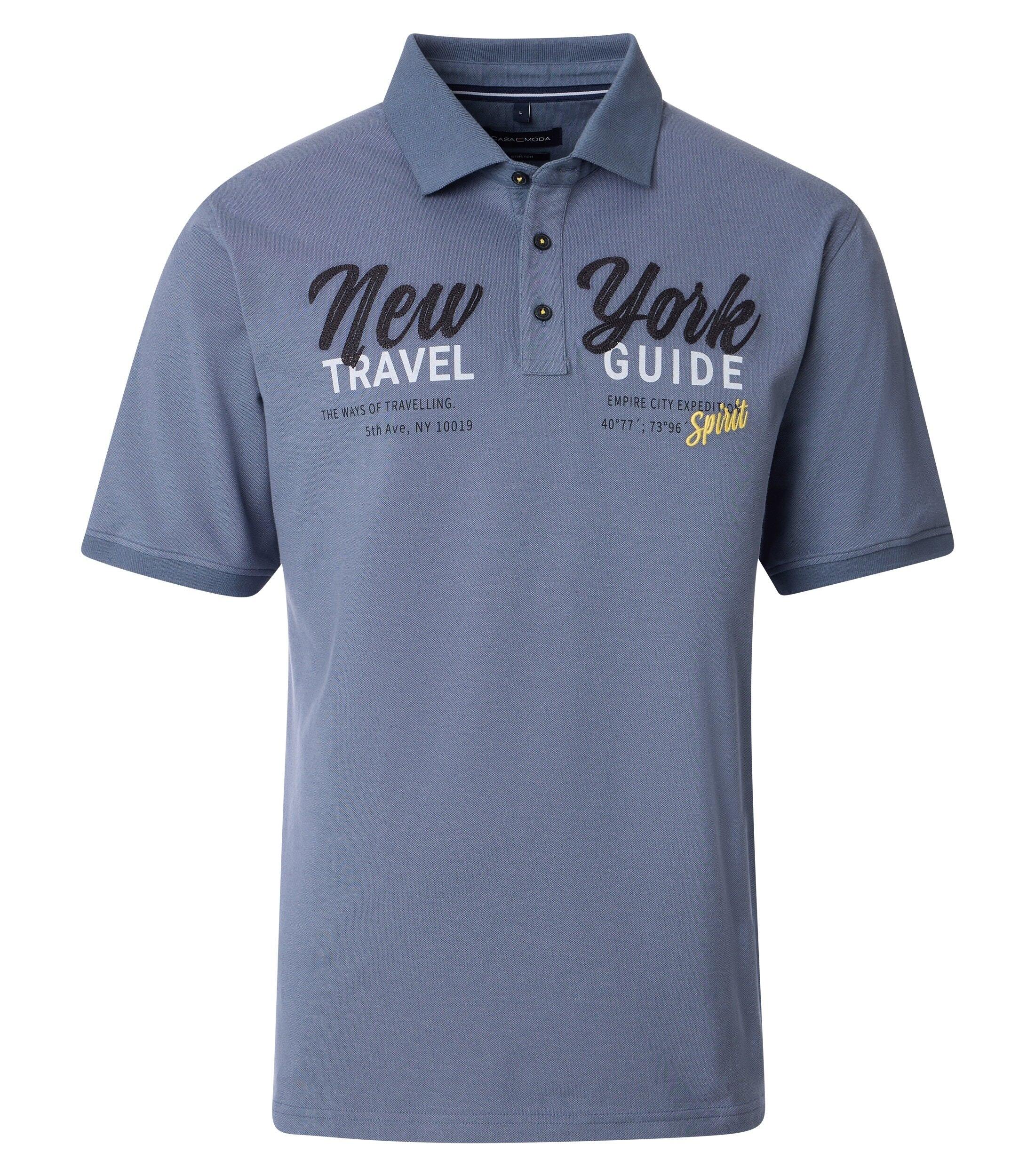 Casa Moda Polo Petrol Blauw Korte Mouwen – Comfort Fit Zomer