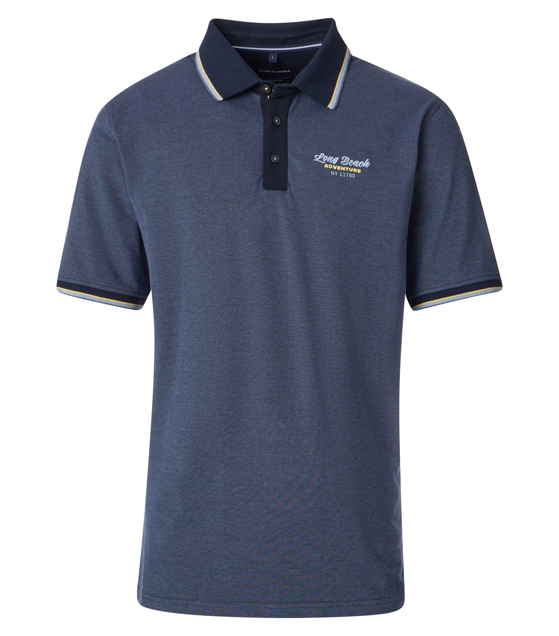 Casa Moda Polo Donkerblauw Korte Mouwen – Comfort Fit Zomer
