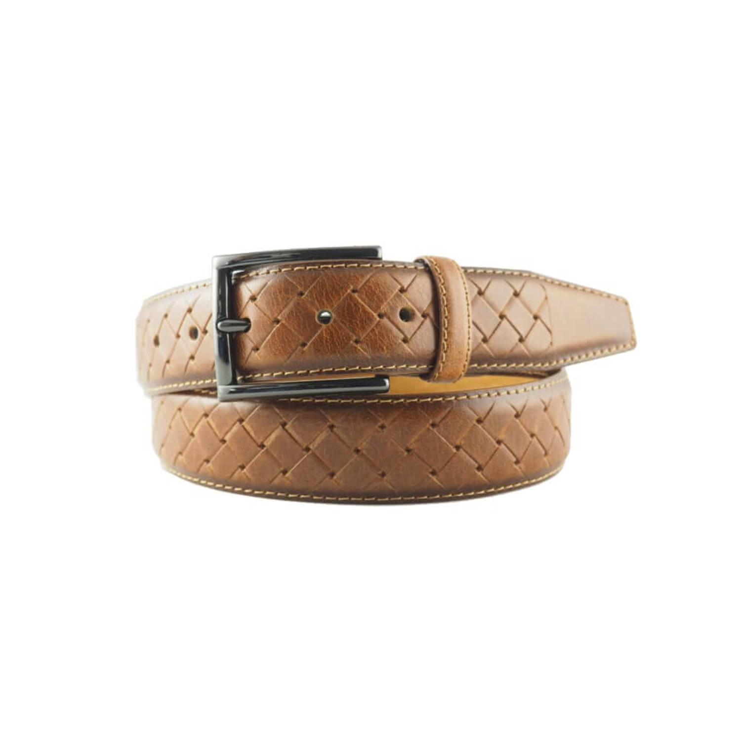 Six Road riem vlechtprint cognac