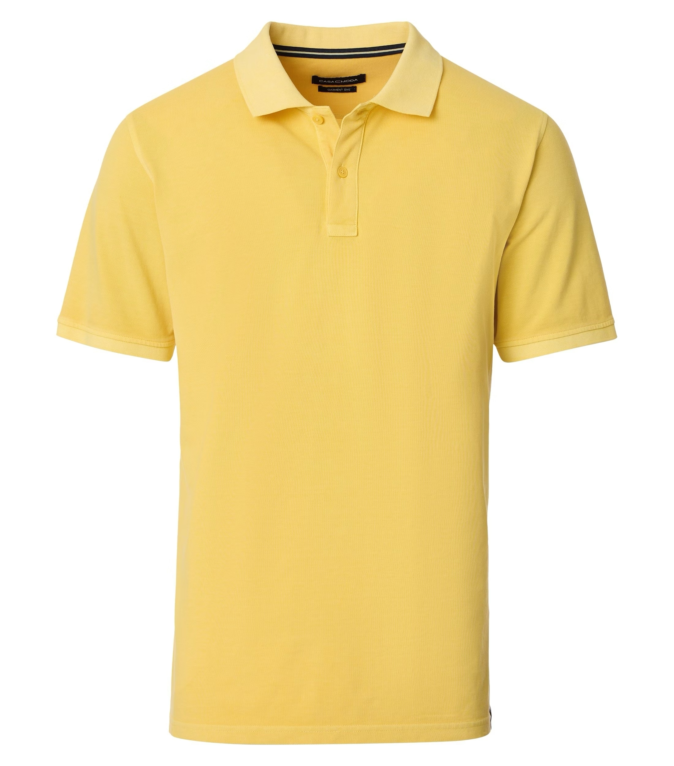 Casa Moda Polo Geel Korte Mouwen – Comfort Fit Katoen Stretch